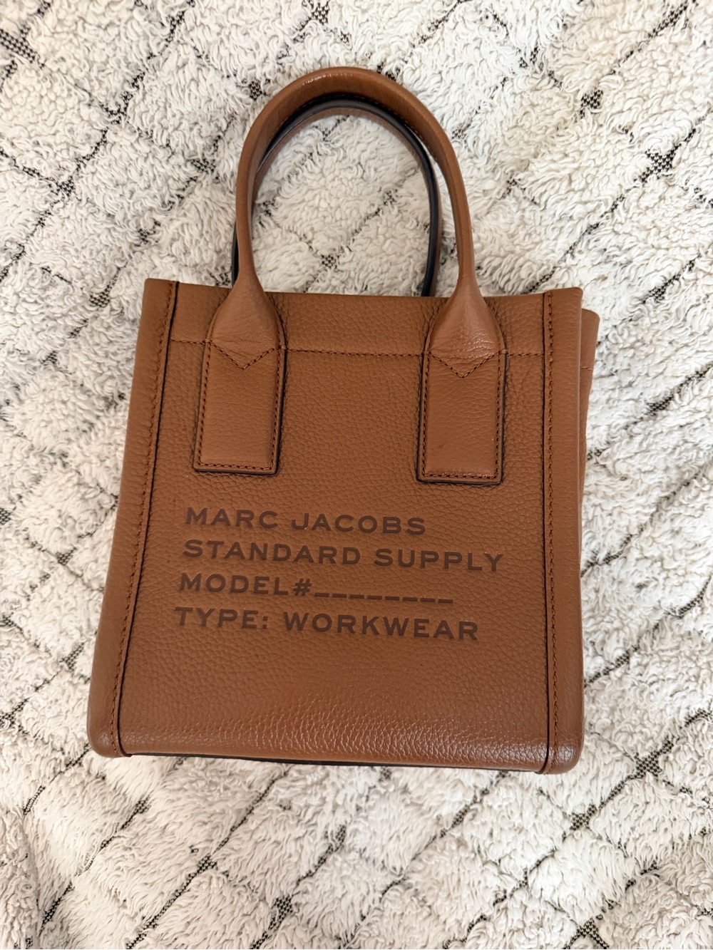 Marc Jacobs Tan Leather Mini Workwear Tote